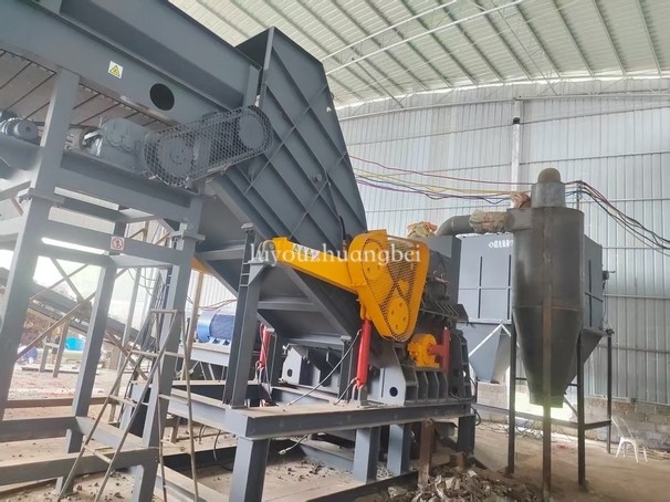 廣西傳來戰(zhàn)報，廢鋼破碎機(jī)試機(jī)效果剛好啦！